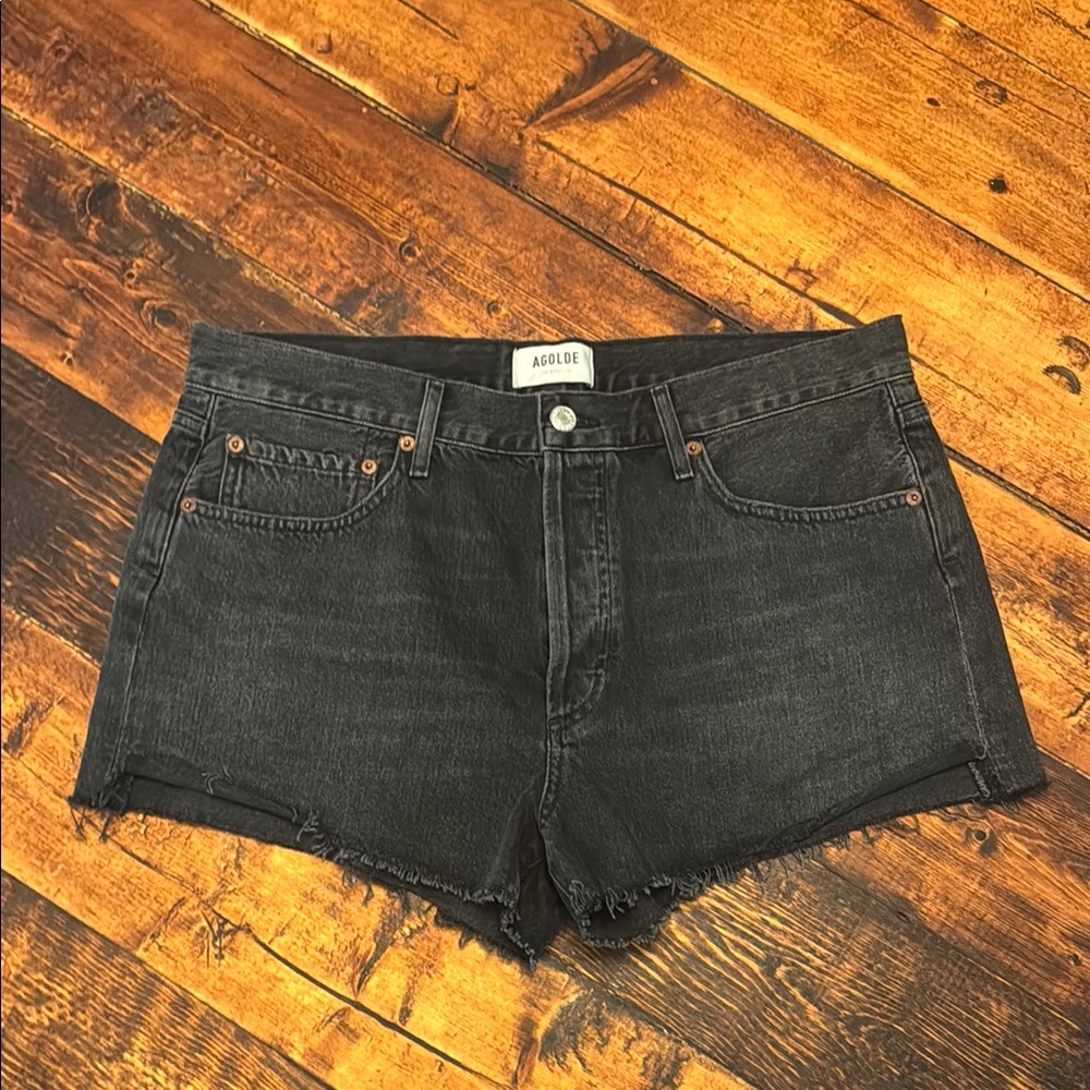 AGOLDE Women's Black Denim Shorts